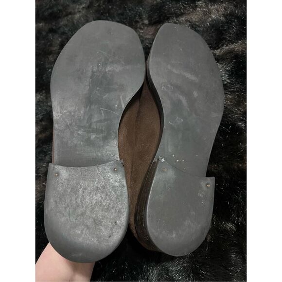 GUCCI Metal Plate Loafers Size 9.5 horse bit  Brown Suede Leather 100 0491 main image 7
